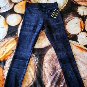 NWT Juicy Couture velours Navy blue legging